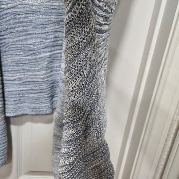 Nic+Zoe Plus 1X Blue Marled Open Front Lightweight Cardigan - Picture 6 of 9